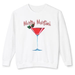 merry martini Christmas sweatshirt comfort colors