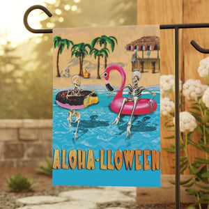 Aloha Halloween Vacation Funny Yard Flag