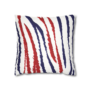 throw pillow with 'Red White Blue Animal Print Patriotic Soft Cover' design
