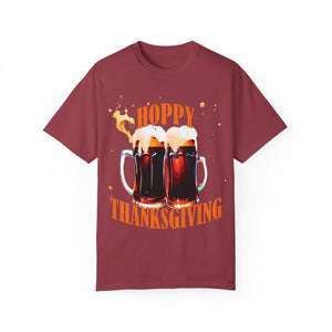 Light green t-shirt with 'Beer Lovers Funny Thanksgiving' design on a white background