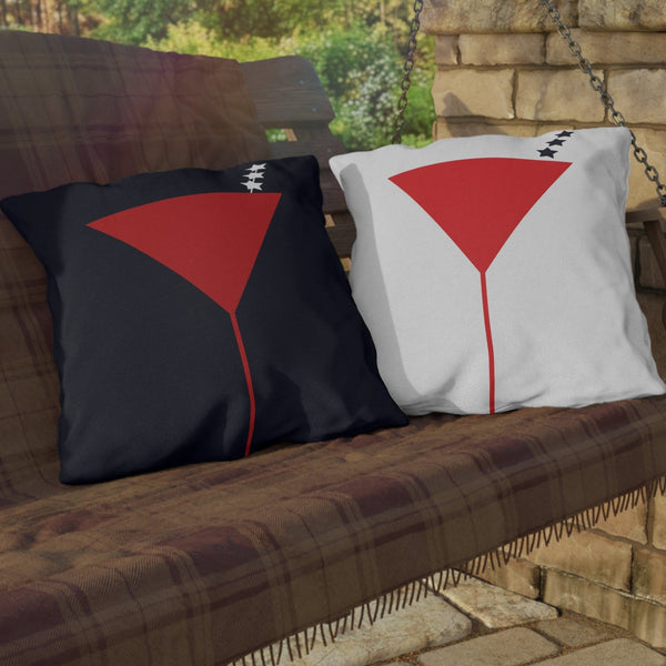 Red White Blue Martini July 4th Reversible Outdoor Indoor Pillow
