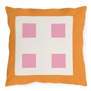 throw pillow with 'Pastel Orange & Pink' design