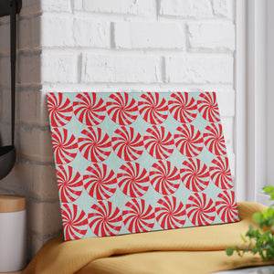 Candy Cane Peppermints Christmas Cutting Board