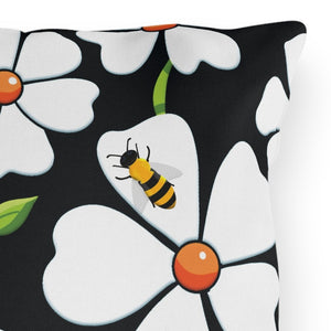 throw pillow with 'Reversible Floral' design
