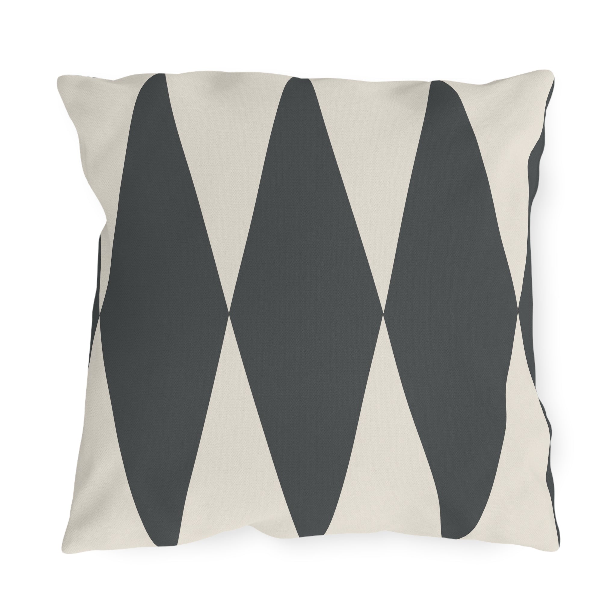 Behr Pepper Grey Ivory Diamonds Outdoor Throw Pillow