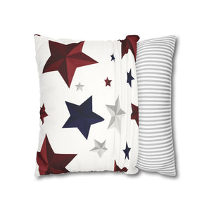 throw pillow with 'Patriotic Stars Cover' design