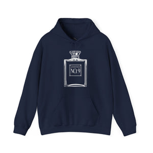 Heliconia hoodie with 'Love Potion Perfume Witchy Halloween' design on a plain background