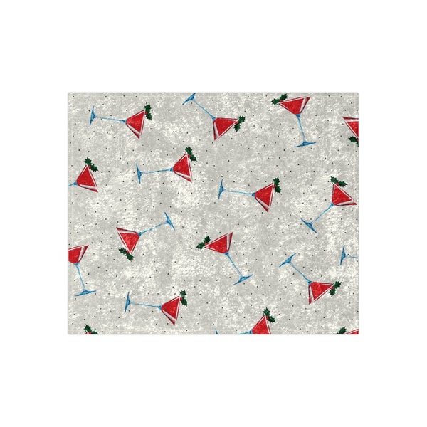 Martini Party Festive Christmas Throw Blanket