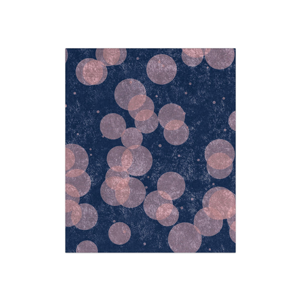 Blue & Pink Polka Dot Throw Blanket