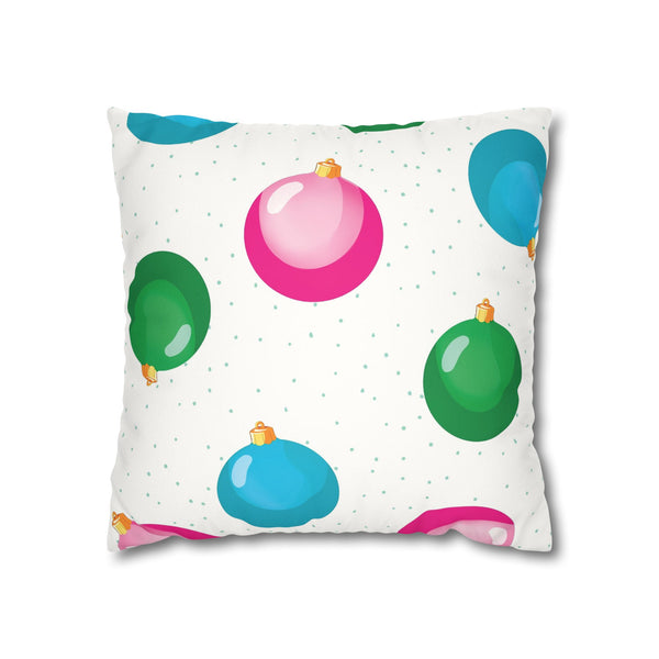 Colorful Ornaments Christmas Pillow Cover