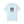 Light blue t-shirt with graphic design of two characters and text 'Tis' only a scratch on a white background
