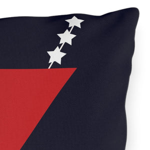 throw pillow with 'Patriotic Martini Reversible Outdoor Indoor' design