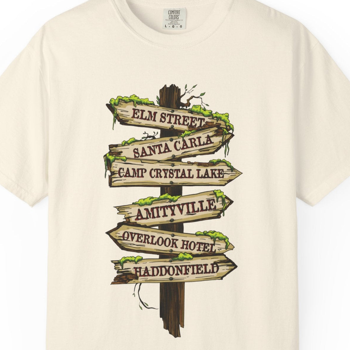 Horror Road Sign Halloween T-Shirt Comfort Colors®