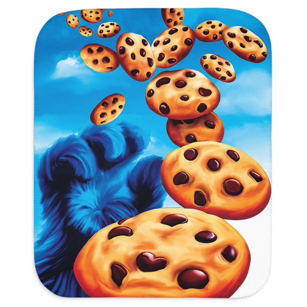 Cookie Monster Newborn Toddler Sherpa Baby Blanket