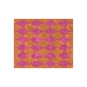 Pink and Orange Harlequin Decorative Throw