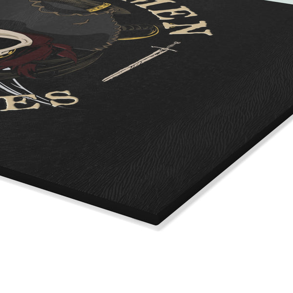 Pirate Skull Cooking Gifts for Men Glass Cutting Board