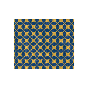 Blue & Yellow Art Deco Decorative Throw Blanket