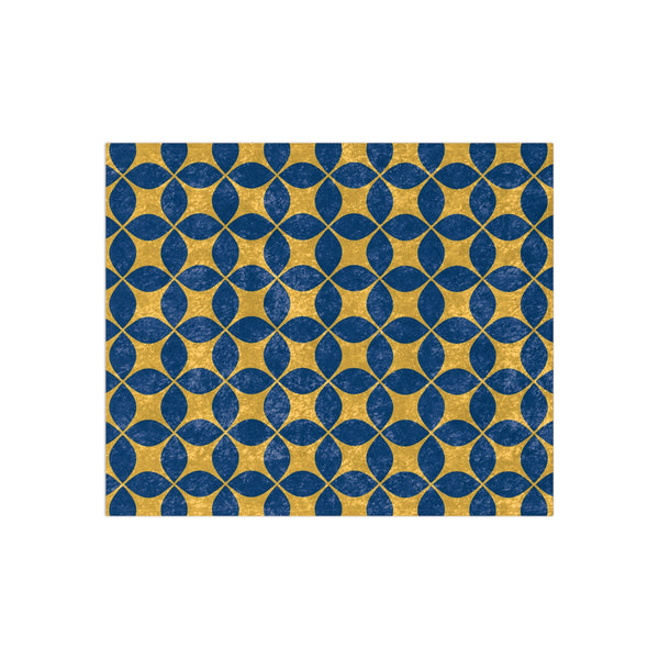 Blue & Yellow Art Deco Decorative Throw Blanket