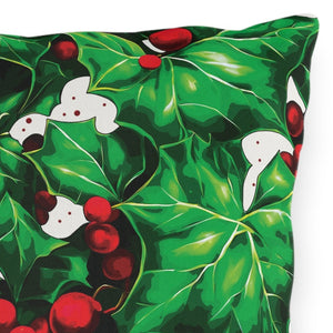 throw pillow with 'Holiday Ivy Christmas' design