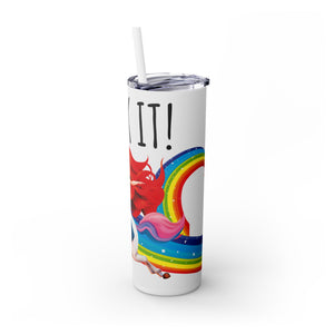 mug with 'Fuck It Funny Insulated Tumbler 20oz' graphic on a white background