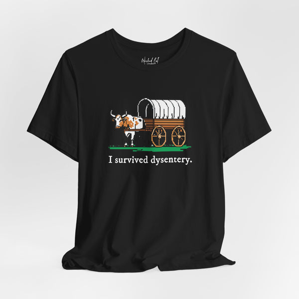 Oregon Trail I Survived Dysentery 80s Game Pop Culture T-Shirt