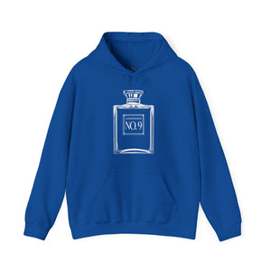 Light pink hoodie with 'Love Potion Perfume Witchy Halloween' design on a plain background