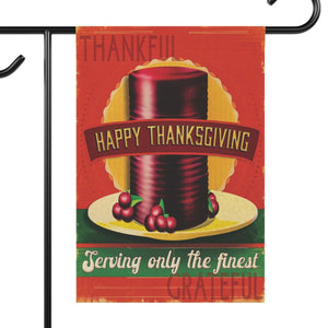 retro thanksgiving yard flag