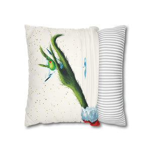 throw pillow with 'Grinch Christmas Cover Soft Holiday' design
