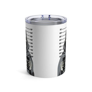 mug with 'Grim Reaper Shot Funny Insulated Travel 10oz' graphic on a white background