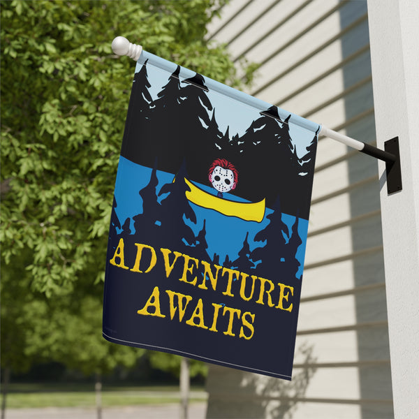 Adventure Awaits Funny Halloween Yard Flag