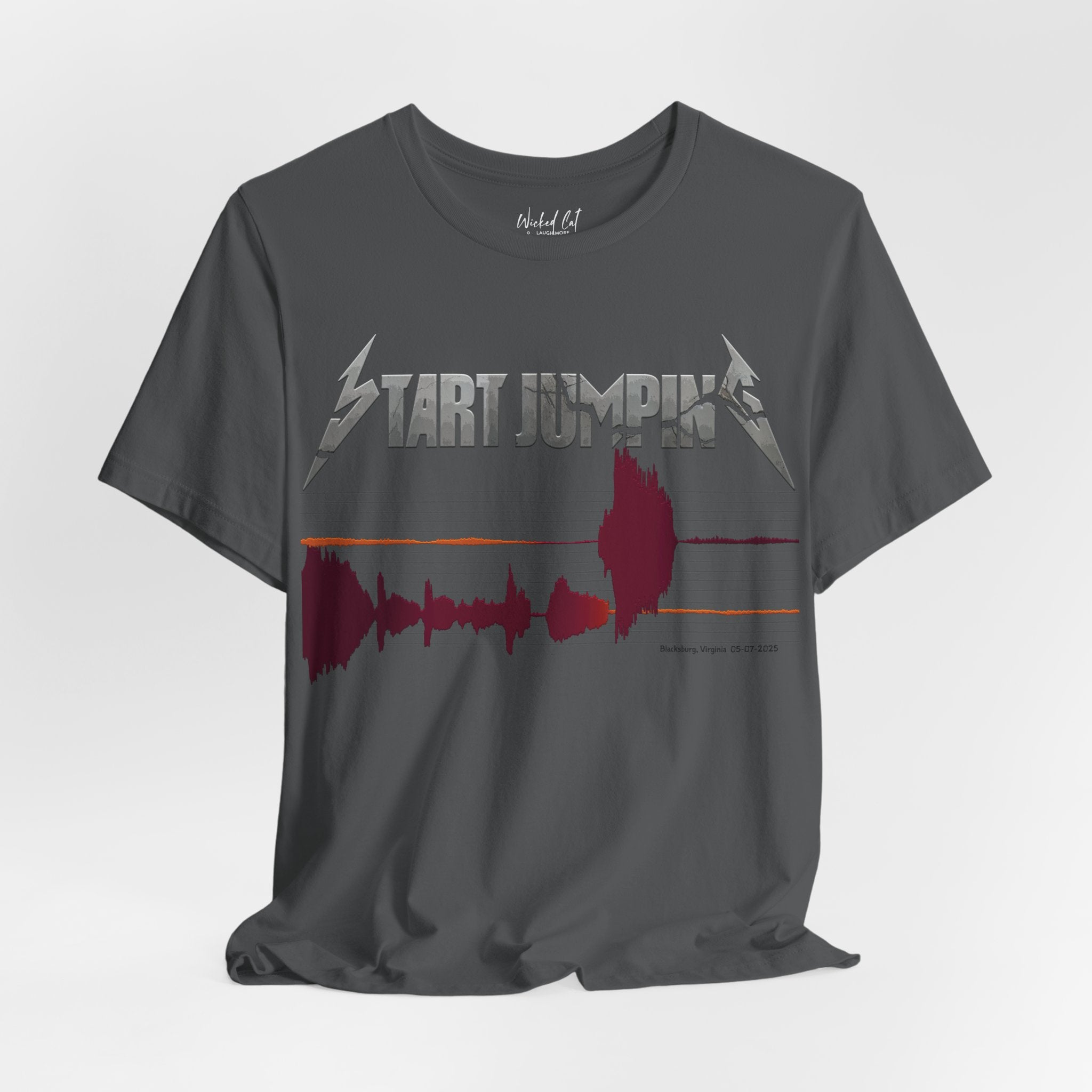 Virginia Tech Metallica Seismograph Chart T-Shirt