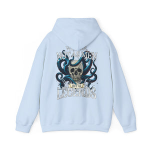 Pirate Sayings Skull Dine as Legends Men's Hoodie