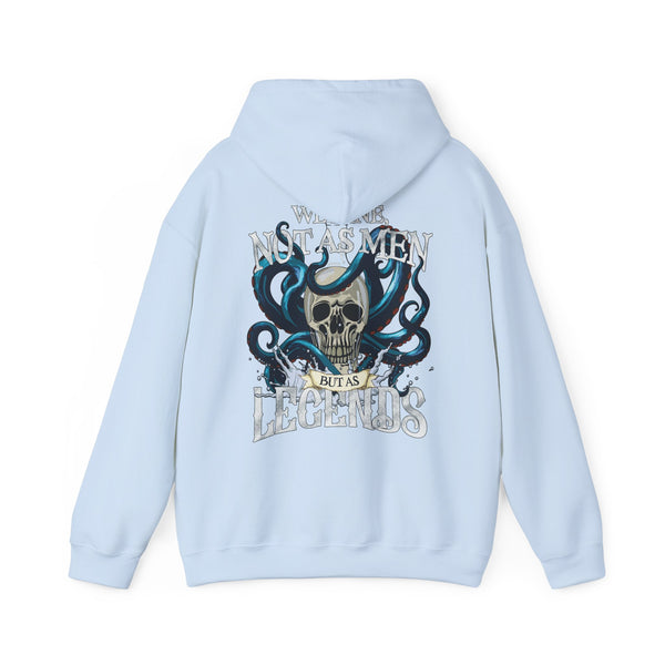 Pirate Sayings Skull Dine as Legends Men's Hoodie