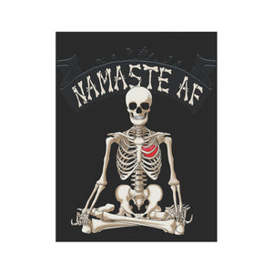 Namaste AF Skeleton Halloween Yard Flag
