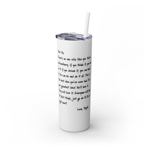 mug with 'Tequila Love Letter Funny Insulated Tumbler 20oz' graphic on a white background