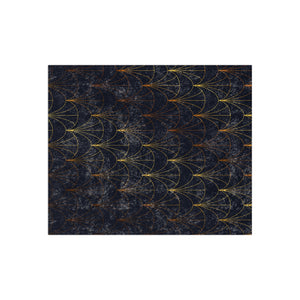 Blue Art Deco Decorative Throw Blanket