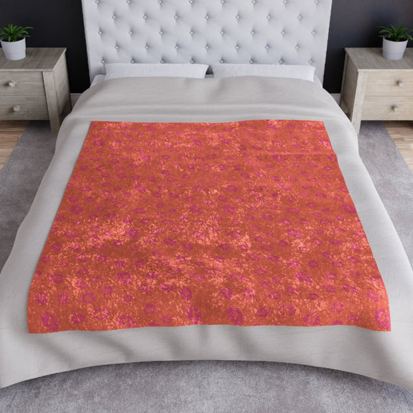 Orange and Pink Modern Decorative Throw Blanket