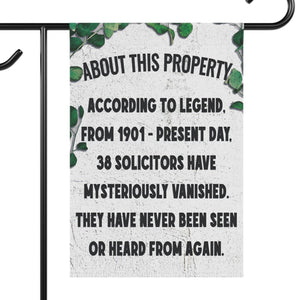 No Soliciting Sarcastic Warning Funny Yard Flag