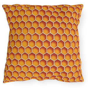 throw pillow with 'Honeycomb Accent Spring Decor' design