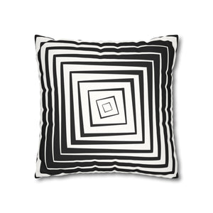 Black & White Reversible Faux Suede Pillow Cover