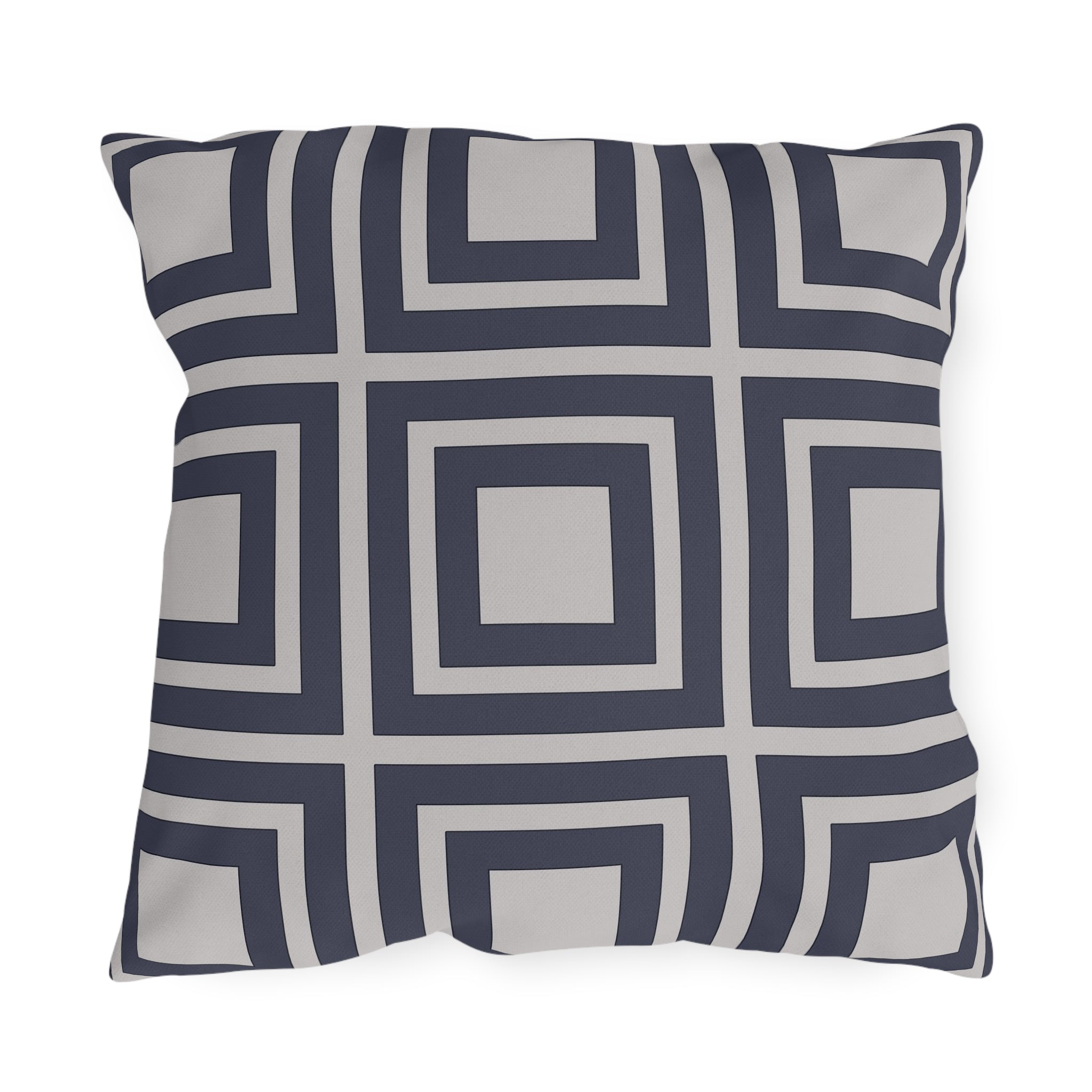 Behr Sapphire Blue Blocks Outdoor Throw Pillow