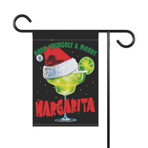 Merry Margarita Flag Funny Holiday Garden Flag