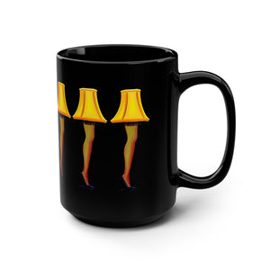 mug with 'Leg Lamp A Christmas Story' graphic on a white background
