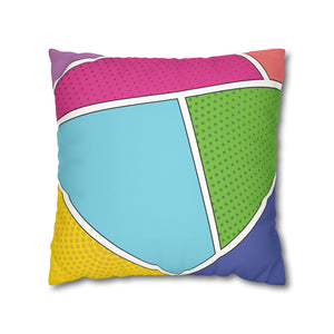 throw pillow with 'Pop Art Comic Cover' design