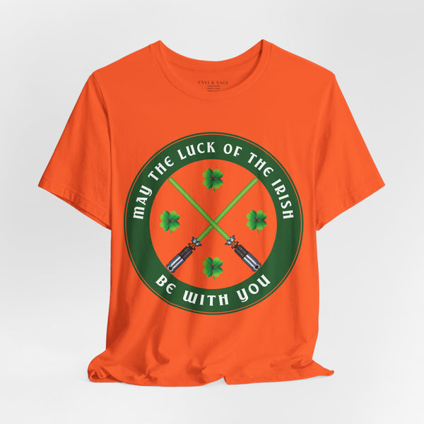May the Luck of the Irish Be with You Sci-Fi St. Patrick's T-Shirt