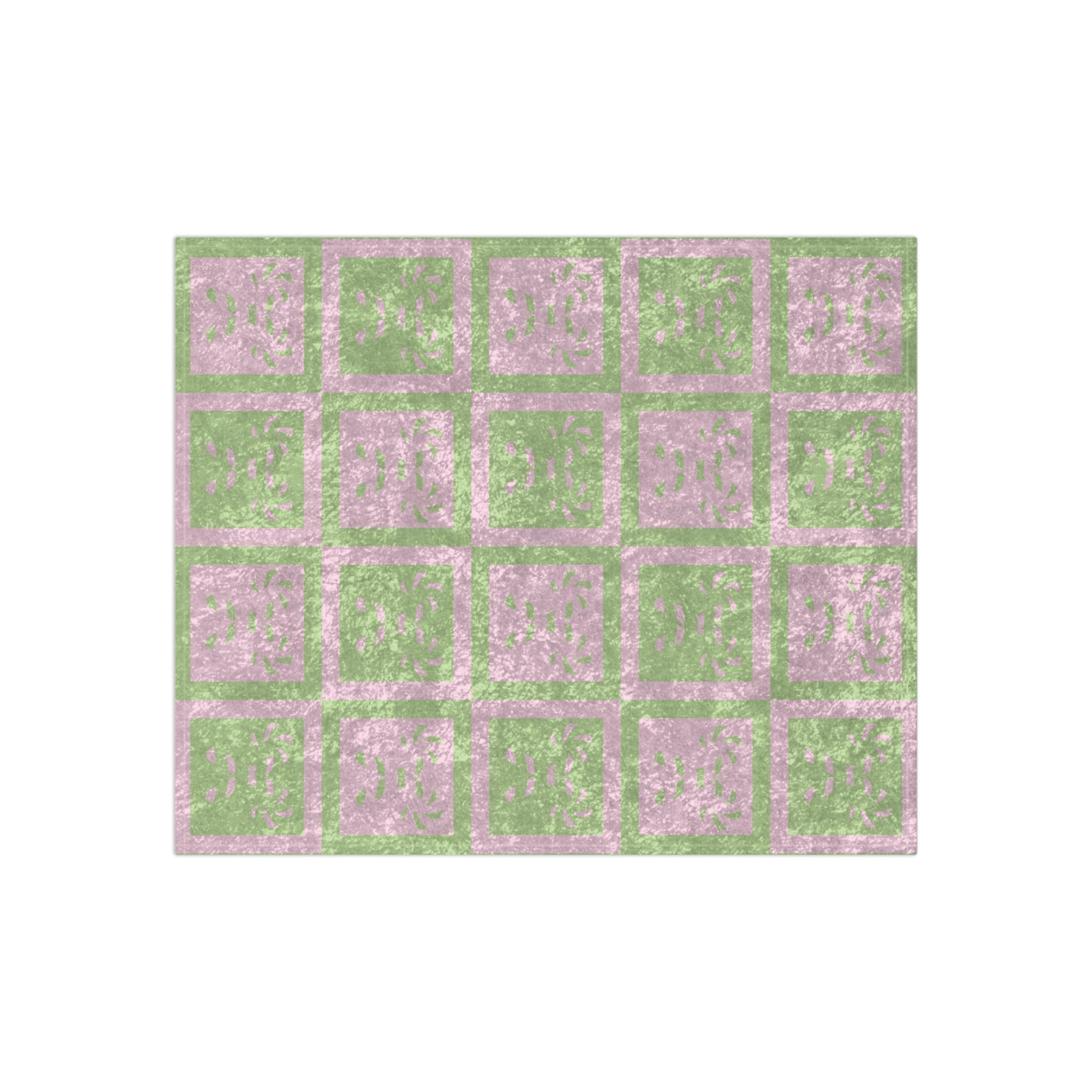 Pastel Candy Cane Checkered Holiday Throw