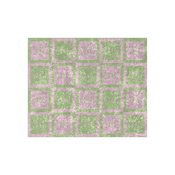 Pastel Candy Cane Throw Soft Checkered Holiday Blanket