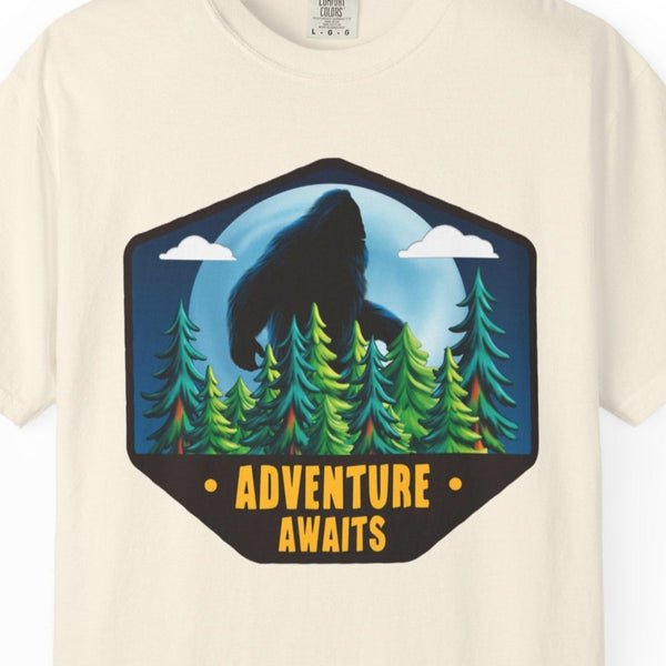 Comfort Colors® Bigfoot Adventure Awaits Funny Camping T-Shirt
