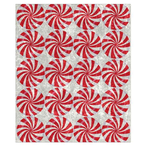 candy cane Christmas throw blanket
