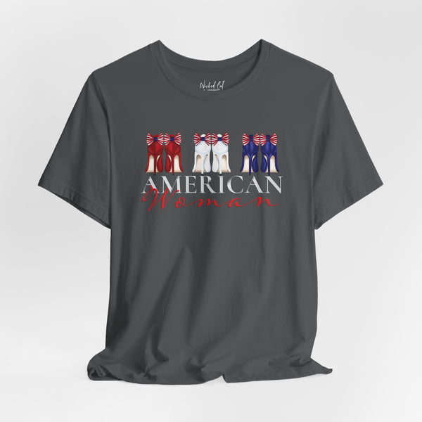 American Woman Patriotic Style Fashion T-Shirt
